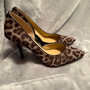 Michael Kors Brown Leopard Print Heels